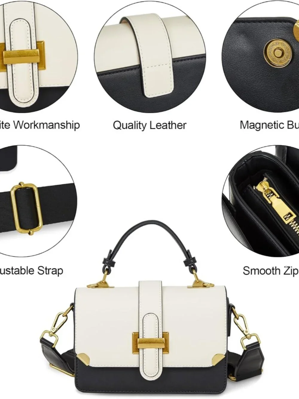 Women's Small Classy Crossbody Purse Top Handle Handbags Leather Satchel Bags fo - Picture 6 of 7